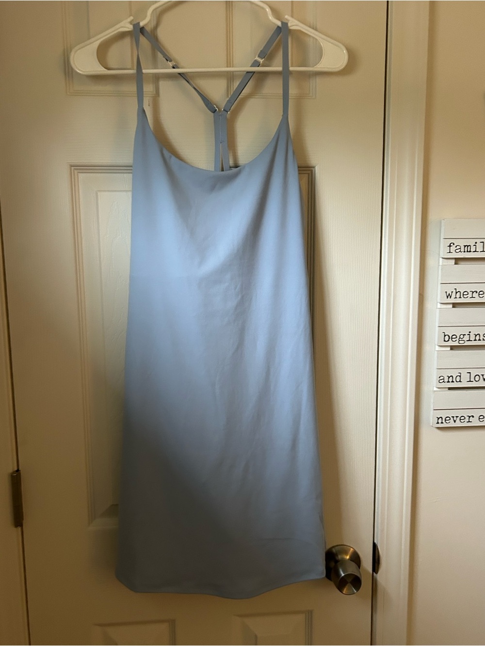 HALARA Light Blue Slip Dress/Skort with Racerback Straps